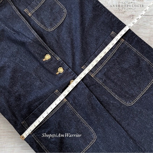 Anthropologie Pilcro NWT dark wash denim trench coat *shop@iamwarrior - Picture 9 of 14